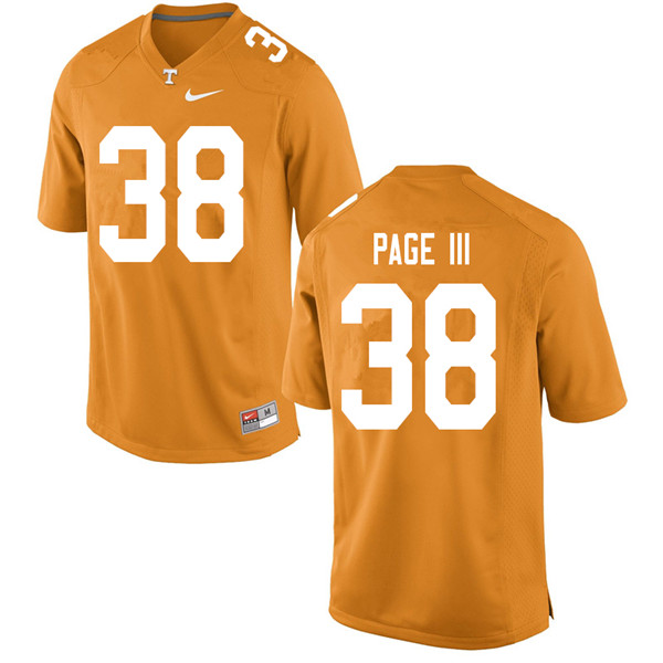 Men #38 Solon Page III Tennessee Volunteers College Football Jerseys Sale-Orange